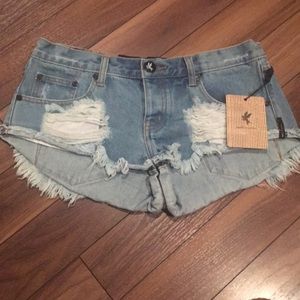ONE TEASPOON Desperado Traswhores Denim Shorts